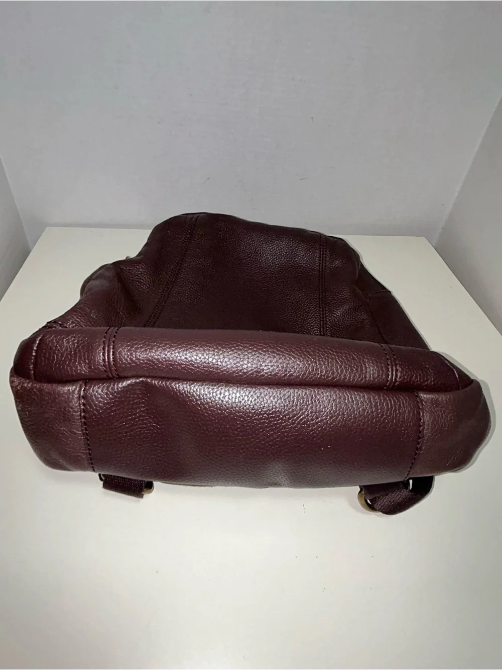 The Sak De Young Brown Pebbled Leather Zip Backpack